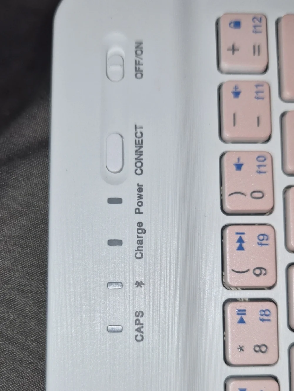 Wireless Bluetooth Keyboard with Pink Keys- Barely Used